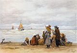 Departure Canvas Paintings - The Departure of the Fishing Fleet